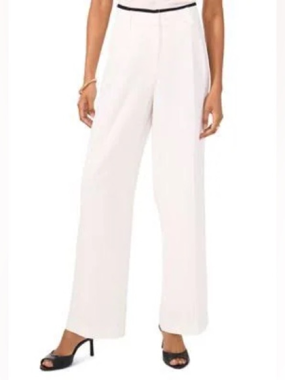 Vince Camuto Contrast-Trim Wide-Leg Pants Size 14